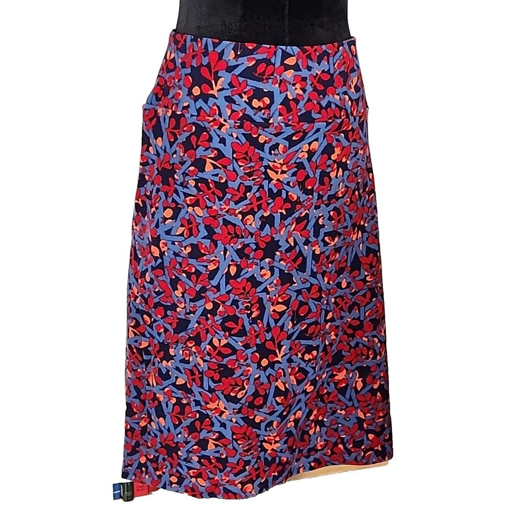 LuLaRoe Cassie 2XL Pencil Skirt Modest Pull On Floral Print Stretch Comfort - Picture 2 of 6
